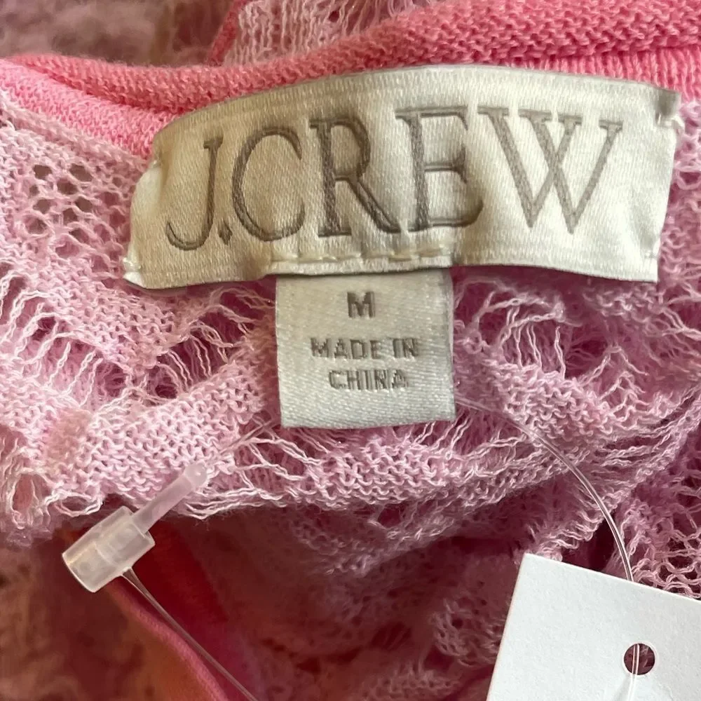 J Crew Limited Edition Barbie Pink Open Back Lace Mini Dress Size Medium